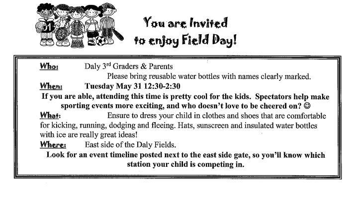 3rd Grade Field Day